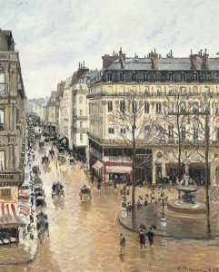 Calle de Saint Honoré después del mediodia, efecto de lluvia' por Camille Pisarro (1897 / 98)