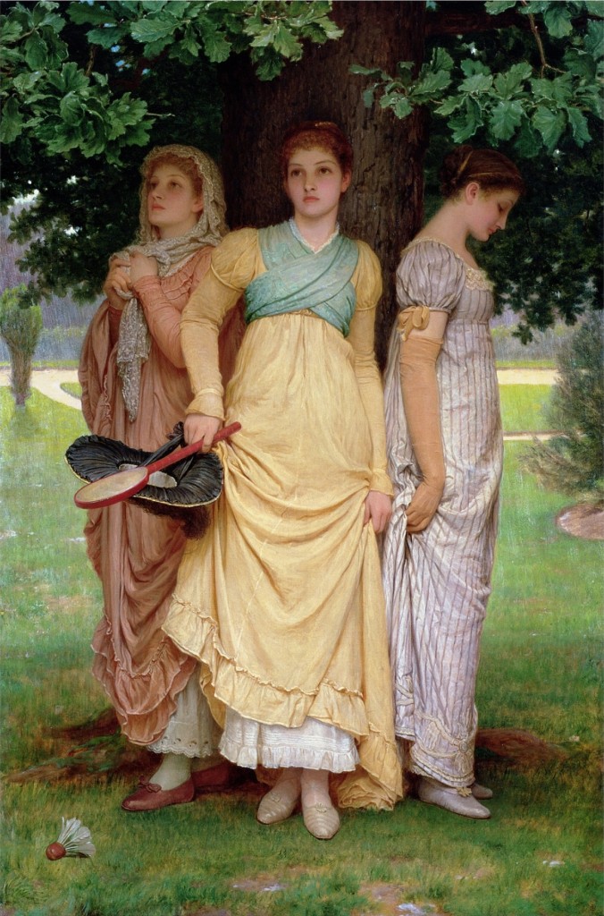 A Summer Shower, 1888 (oil on canvas) by Perugini, Charles Edward (1839-1918); 115.6x76.5 cm; Ferens Art Gallery, Hull Museums, UK; English, out of copyright