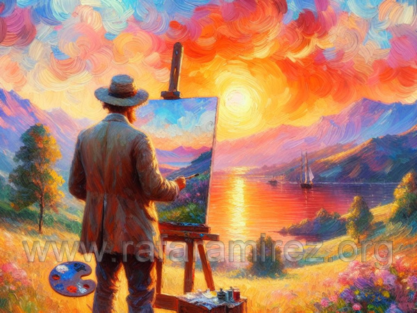Pintando un paisaje. Blog de Rafael Ramírez
