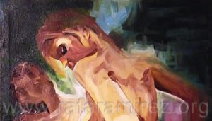 Ante tu mirada pintura al óleo de Rafael Ramírez.