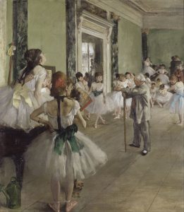 La clase de danza (La clase de ballet). Edgar Degas (1873-1876).