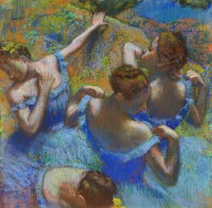 Bailarinas en azul. Edgar Degas (1897).
