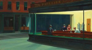 Nighthawks de Edward Hopper (1942).