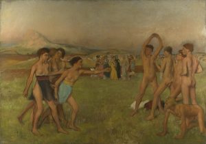 Jóvenes espartanas provocando a los muchachos. Edgar Degas (1860-1862).