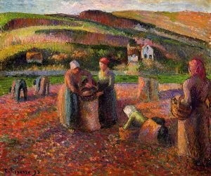 “Cosecha de patatas” (1893). Camille Pisarro.