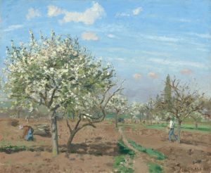 “Huerto en flor, Louveciennes” (1872). Camille Pisarro.