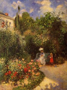 Jardín de Pontoise” (1877). Camille Pisarro.