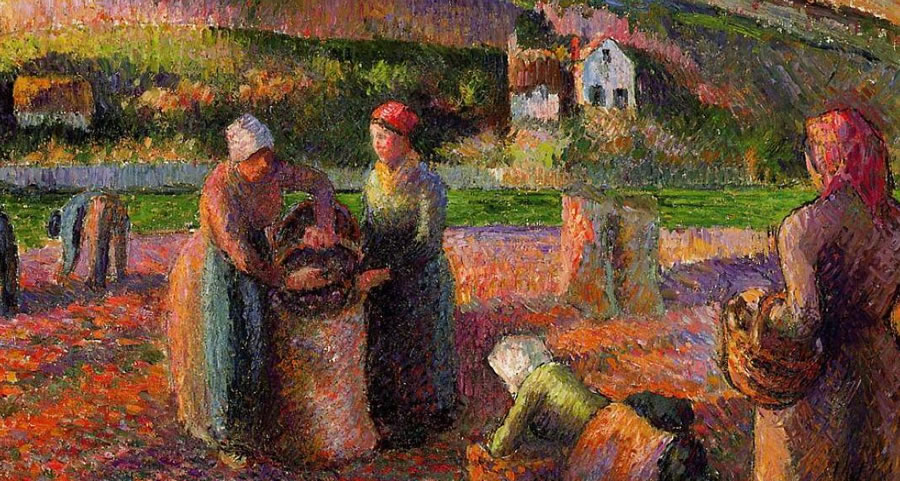 “Cosecha de patatas” (1893). Camille Pisarro.