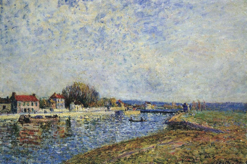 Alfred Sisley - La presa del canal de Loing en Saint-Mammes (1884).