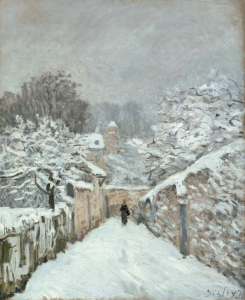 Alfred Sisley - Nieve en Louveciennes (1878).