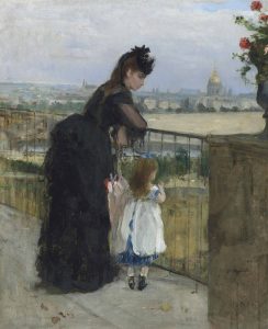 Madre e hija en el balcón (1872) de Berthe Morisot.