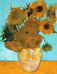 Jarrón con 12 girasoles de Van Gogh.