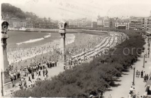 Playa de La Concha (San .Sebastián) 1960. Anverso.