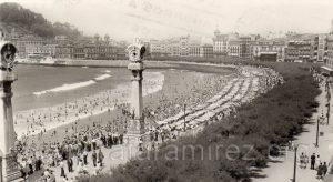Playa de La Concha (San .Sebastián) 1960. Blog de Rafael Ramírez.