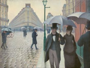 Calle de París, tiempo lluvioso (1877). Gustave Caillebotte. Blog de Rafael Ramírez.