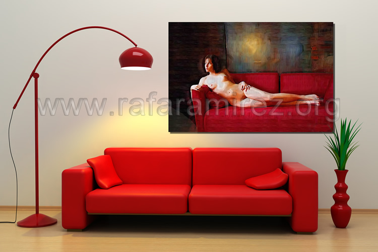 La Espera pintura al óleo de Rafael Ramírez.