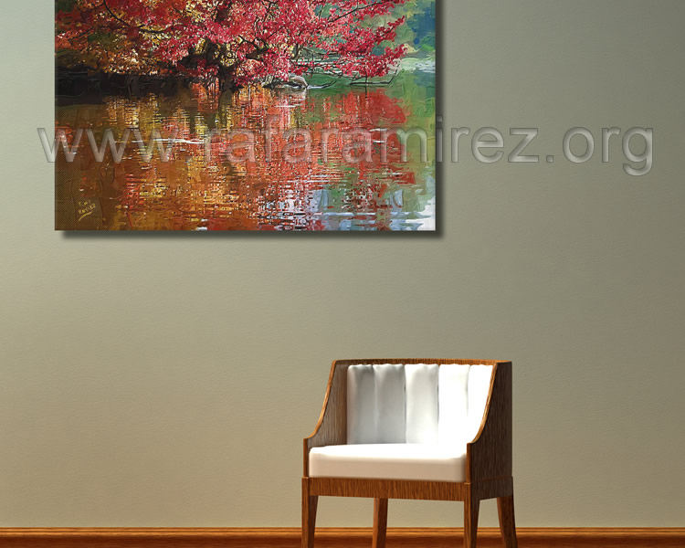 Paisaje III, pintura al óleo de Rafael Ramírez.