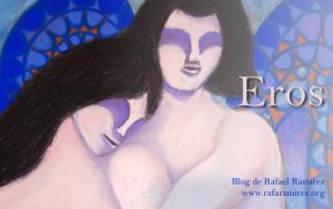 Eros pintura a pastel de Rafael Ramírez