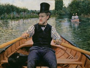 El remero con sombrero de copa (1878). Gustave Caillebotte. Blog de Rafael Ramírez.