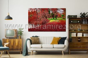 Otoño, pintura al óleo de Rafael Ramírez.