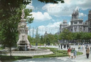 Paseo del Prado. Madrid - Postal (1964) Anverso. Blog de Rafael Ramírez.