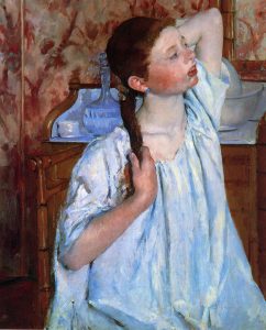 Niña arreglándose el pelo (1886). Mary Cassat. Blog de Rafael Ramírez.