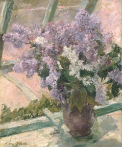 Lilas en una ventana (1880). Mary Cassat. Blog de Rafael Ramírez.