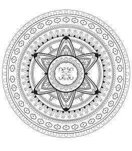 Mandala 4 para colorear. Blog de Rafael Ramírez.