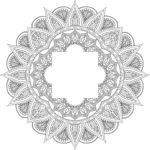 Mandala 6 para colorear. Blog de Rafael Ramírez.