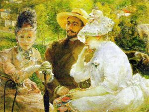 En la Terraza de Sèvres (1880). Marie Bracquemond. Blog de Rafael Ramírez.
