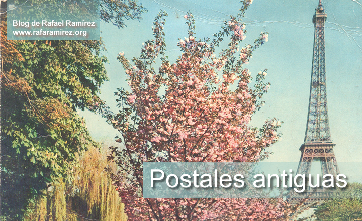 Postal: Torre Eiffel (años 50). Blog de Rafael Ramírez.