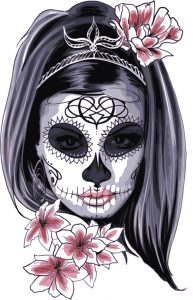 Plantilla de La Catrina para Halloween. Blog de Rafael Ramírez.