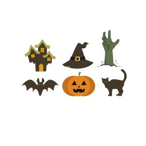 Plantilla de elementos decorativos para Halloween. Blog de Rafael Ramírez.