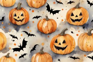 Plantilla de papel de regalo, fondo o cartel para Halloween. Blog de Rafael Ramírez.