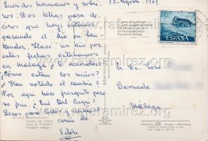 Postal antigua de Santander. Reverso. Blog de Rafael Ramírez.