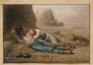 Descanso al mediodía (1866). Jean François Millet. Blog de Rafael Ramírez.