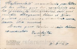 Postal antigua de Motril (Granada). Reverso. Blog de Rafael Ramírez.
