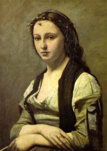 "Mujer con perla" (1868-1870). Camille Corot. Blog de Rafael Ramírez.