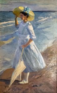 Elena en la playa (1909). Joaquín Sorolla. Museo Sorolla de Madrid.