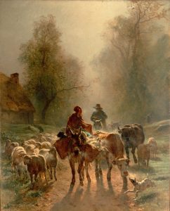 "La Partida al mercado" (1859). Constant Troyon. Blog de Rafael Ramírez.
