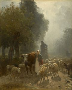 "Yendo al mercado en una mañana brumosa" (1851). Constant Troyon. Blog de Rafael Ramírez.