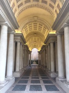 Galería del Palazzo Spada de Roma. "Trampantojo" palabra bonita. Blog de Rafael Ramírez.
