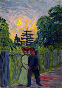 Ernst Ludwig Kirchner "Salida de la luna Soldado y Doncella" (1905). Blog de Rafael Ramírez.