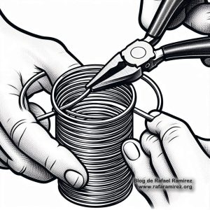 Formación para hacer anillos con alambre guía paso a paso. Blog de Rafael Ramírez.