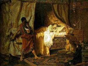 Otelo y Desdémona (1881). Antonio Muñoz Degrain. Blog de Rafael Ramírez.