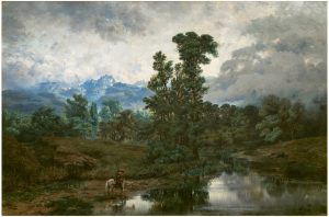 Paisaje del Pardo al disiparse la niebla (1867). Antonio Muñoz Degrain. Blog de Rafael Ramírez.