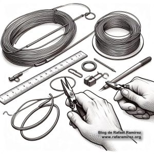Preparación para hacer anillos con alambre guía paso a paso. Blog de Rafael Ramírez.