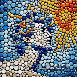 Mosaico 3 con tapones de botella. Blog de Rafael Ramírez.
