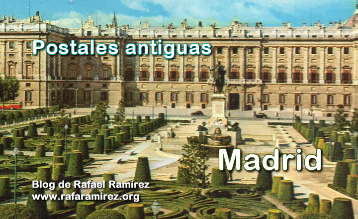 Postal antigua de Madrid. Palacio Real. Blog de Rafael Ramírez.