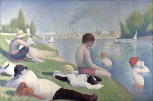 Bañistas en Asnières (1884), de Georges Seurat. Blog de Rafael Ramírez.